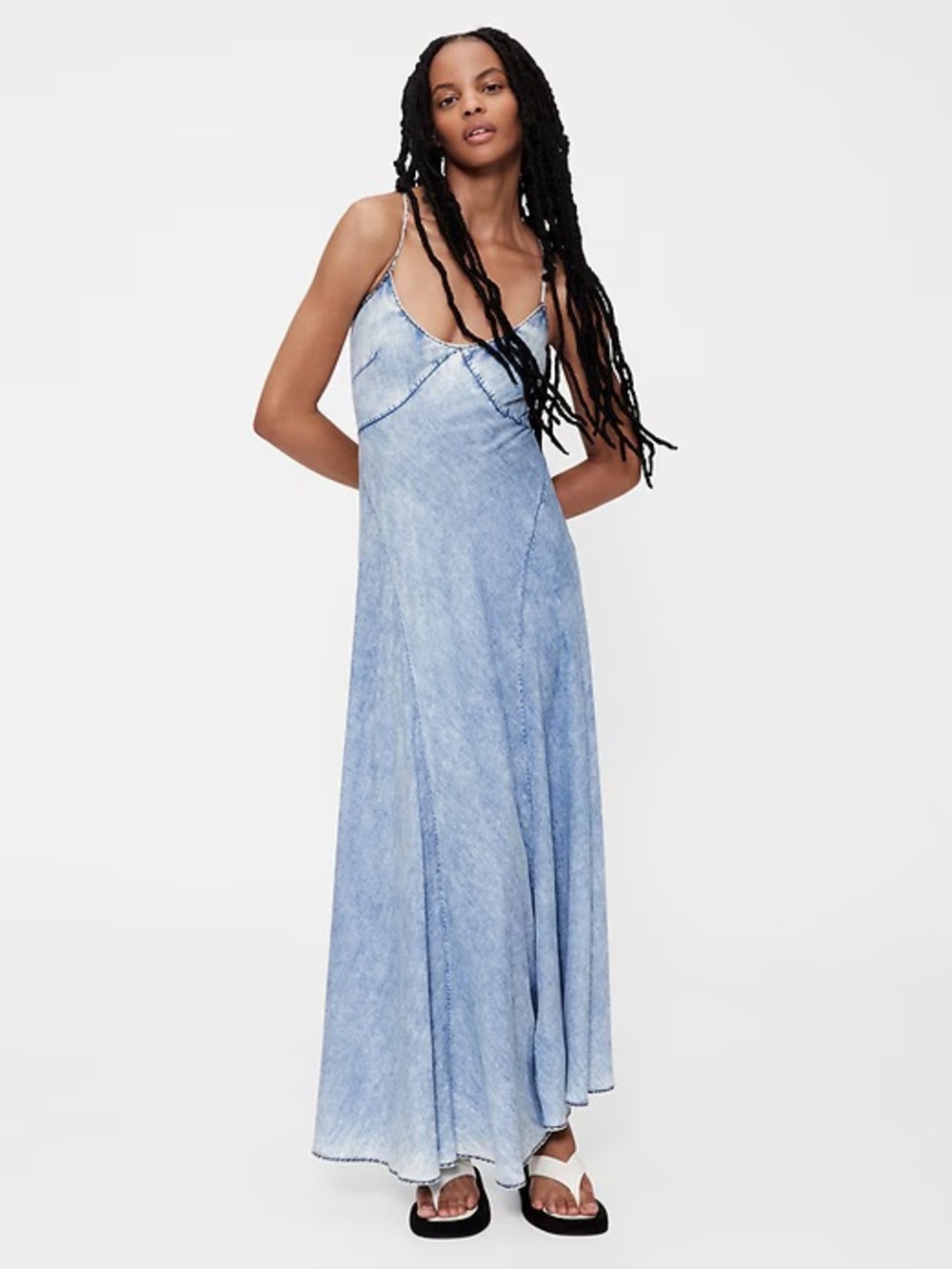 GAP Studio Washed Slip Maxi Dress